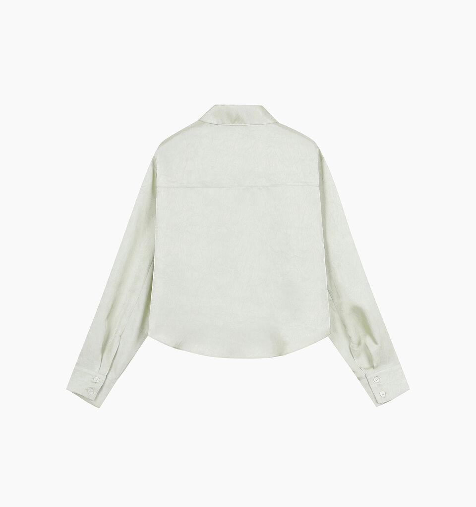 Camicia verde chiaro in satin - sisley k camicie - Verde Chiaro | Sisley K image number 2
